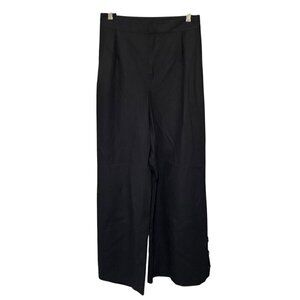 NEW JustFab Wide Leg Pleated Trousers in Black Size 2X